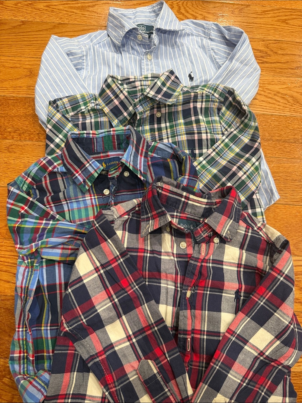 Polo by Ralph Lauren Multi-Color Plaid & Stripe Button-Down Shirt Set